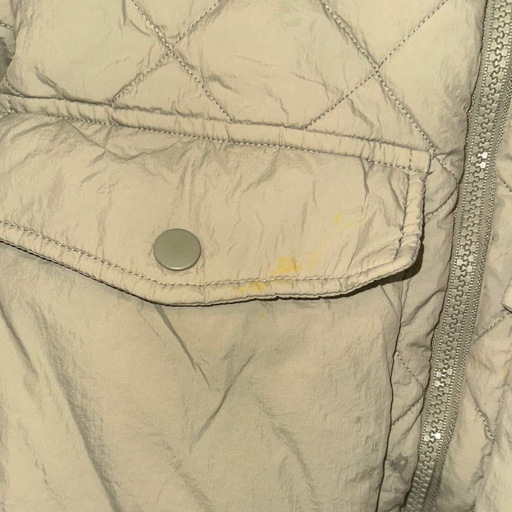 Zara Kids Quilted Puffer Jacket - Cream - Picture 3 of 7